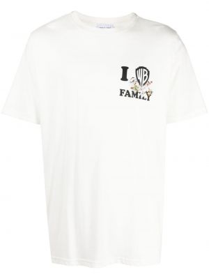 Kokvilnas t-krekls Family First balts