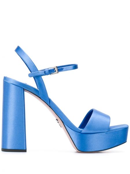 Sandalias con plataforma Prada azul