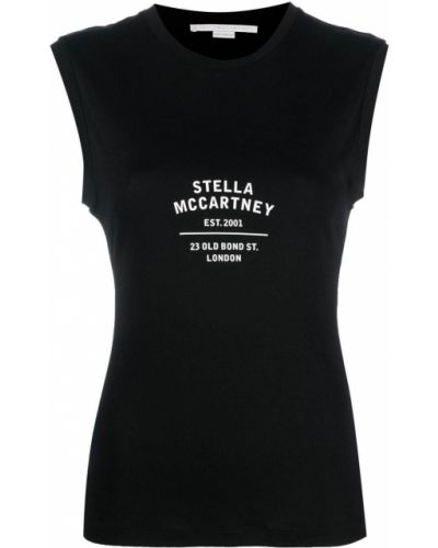 Βαμβακερή μπλούζα με σχέδιο Stella Mccartney μαύρο