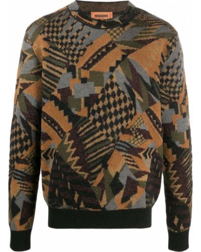 Jersey de tela jersey con estampado abstracto Missoni marrón