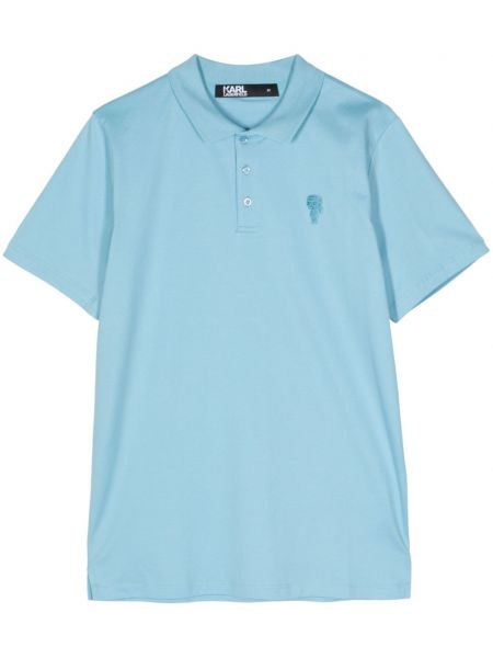 Polo krekls ar izšuvumiem Karl Lagerfeld zils