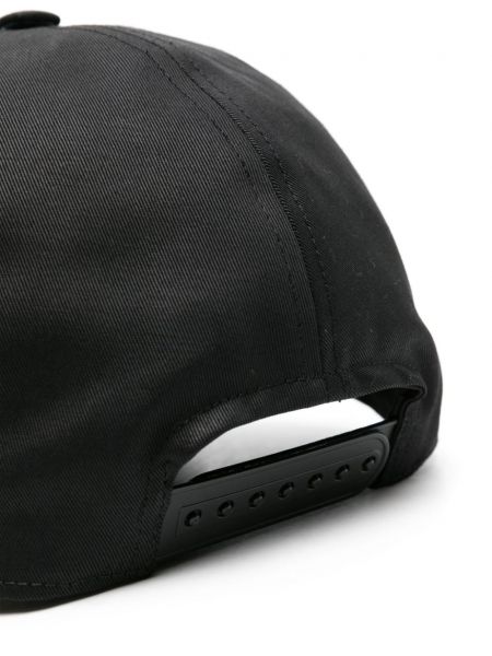 Haftowana czapka z daszkiem bawełniana Rick Owens czarna