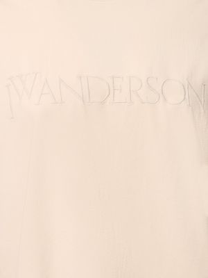 Jersey pamut hímzett póló Jw Anderson bézs