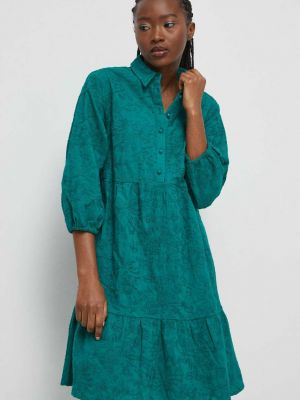 Sukienka mini bawełniana Medicine zielona
