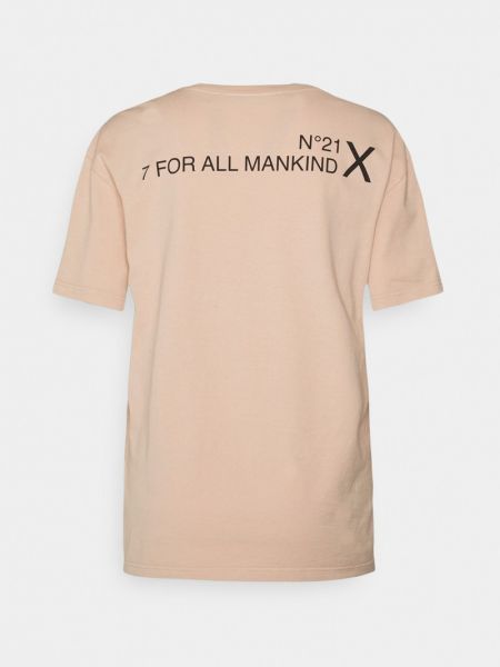 Koszulka z nadrukiem 7 For All Mankind różowa