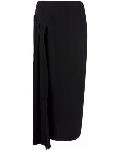 Plisované hedvábné sukně Chanel Pre-owned černé