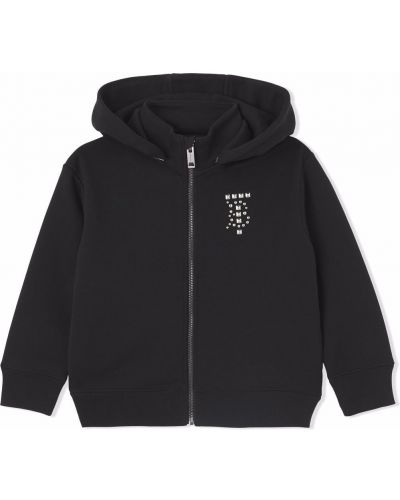 Bomull zip hettegenser for jenter Burberry Kids svart