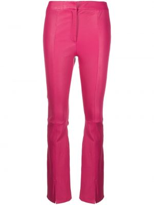 Bavlněné kožené kalhoty Arma - růžová