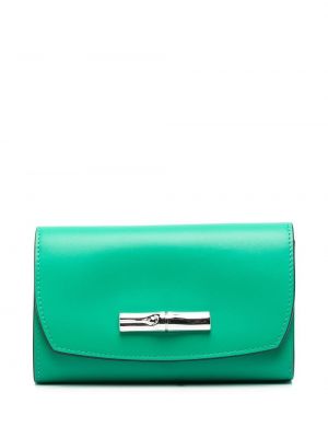Bőr pénztárca Longchamp zöld