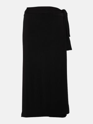 Midi φούστα από ζέρσεϋ Melissa Odabash μαύρο