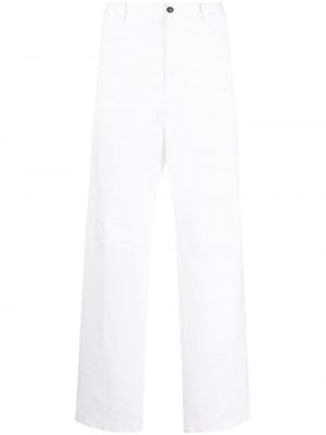 Ravne hlače s potiskom Dsquared2 bela