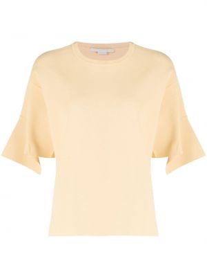 T-shirt avec manches courtes asymétrique Stella Mccartney jaune