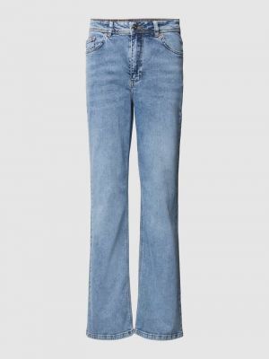Niebieskie proste jeansy z kieszeniami Oui