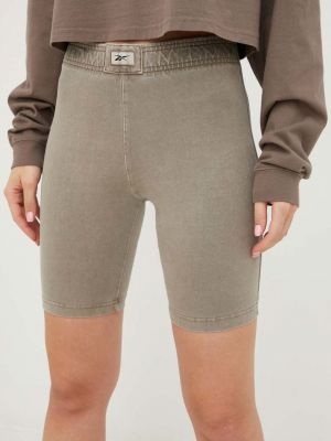 Reebok Classic rövidnadrág női, szürke, sima, magas derekú