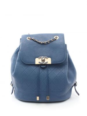 Prošívaný batoh Chanel Pre-owned modrý