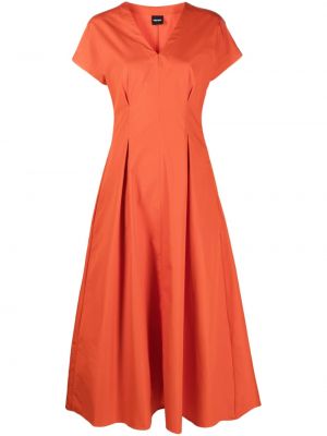 Pliszírozott mini ruha Aspesi narancsszínű