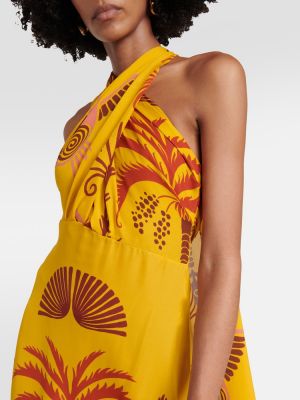 Μεταξωτή μάξι φόρεμα με σχέδιο Johanna Ortiz