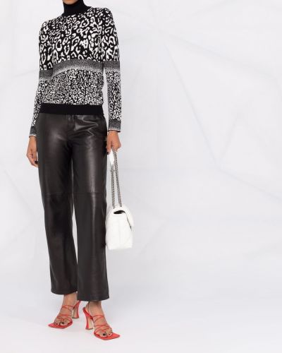 Jersey con estampado leopardo de tela jersey Liu Jo negro