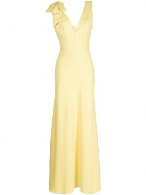 Макси рокля с панделка Bambah жълто