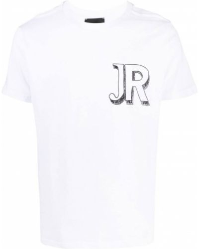 Camiseta de cuello redondo John Richmond blanco