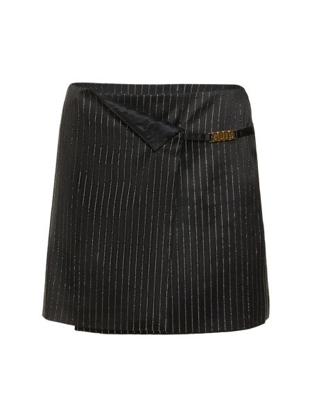Pruhované mini sukně Gcds černé