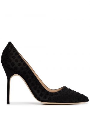 Flekket pumps Manolo Blahnik svart