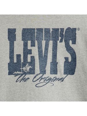 Camiseta con estampado de cuello redondo Levi's gris