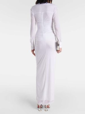 Sukienka długa z dżerseju Christopher Esber biała