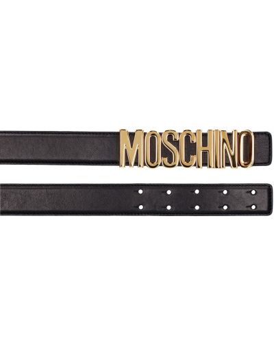 Кожаный колан Moschino черно