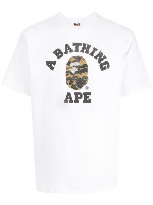 Trykt t-skjorte A Bathing Ape® hvit