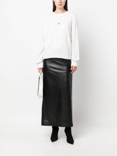 Sweter wełniany z kaszmiru Givenchy biały