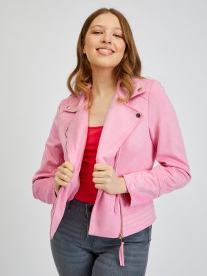 Semišová bunda Orsay ružová