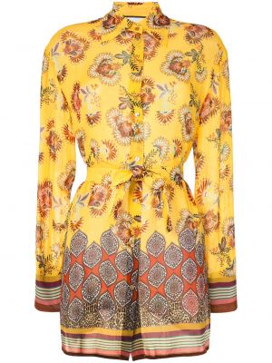 Blusa de flores con estampado Alexis amarillo