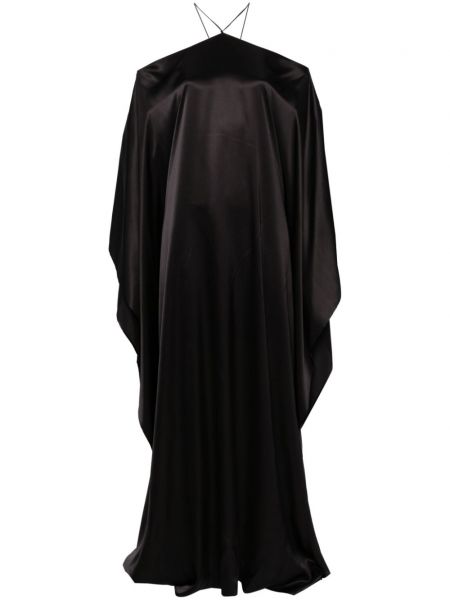 Копринена макси рокля Taller Marmo черно