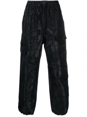 Pantaloni cargo in tessuto jacquard Y-3 nero