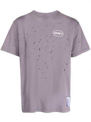 Kokvilnas t-krekls Satisfy violets
