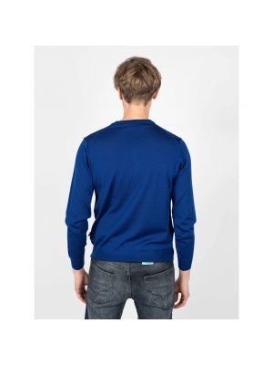 Jersey de lana de lana merino de tela jersey Plein Sport azul