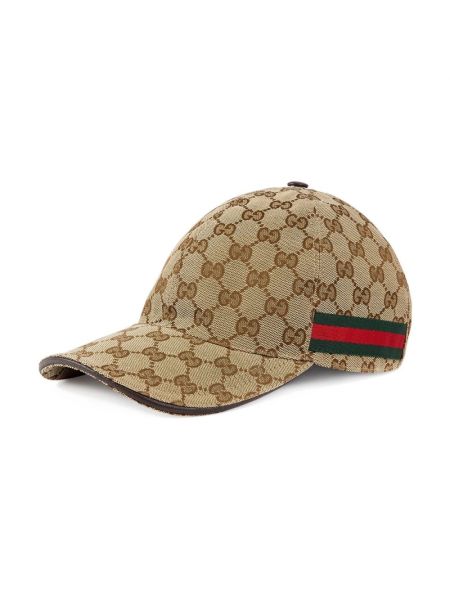 Beżowa czapka z daszkiem Gucci