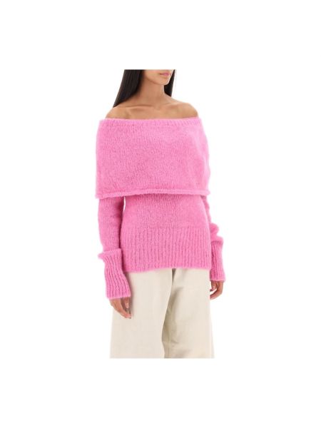 Jersey de tela jersey de lana mohair Saks Potts rosa