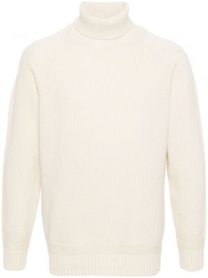 Вълнен пуловер Ten C бяло