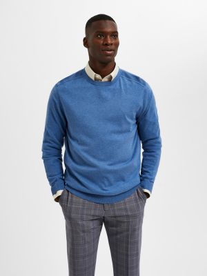 Jersey de algodón de tela jersey Selected azul