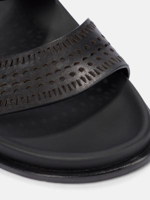Sandale din piele Alaã¯a negru