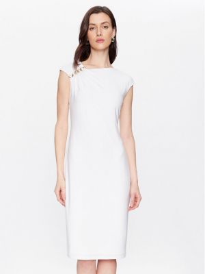 Κοκτέιλ φόρεμα Lauren Ralph Lauren λευκό
