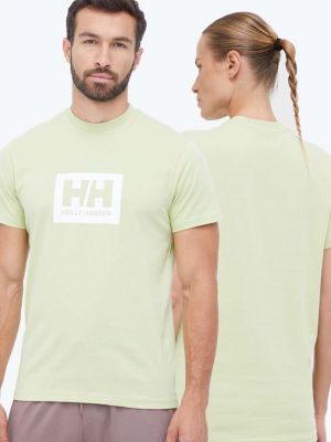 Тениска с дълъг ръкав с принт Helly Hansen зелено