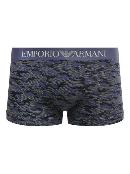 Хлопковые боксеры Emporio Armani синие
