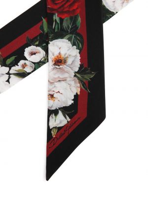 Pañuelo de flores con estampado Dolce & Gabbana negro