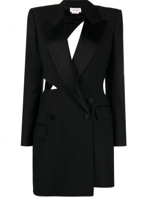 Sukienka koktajlowa asymetryczna Alexander Mcqueen czarna