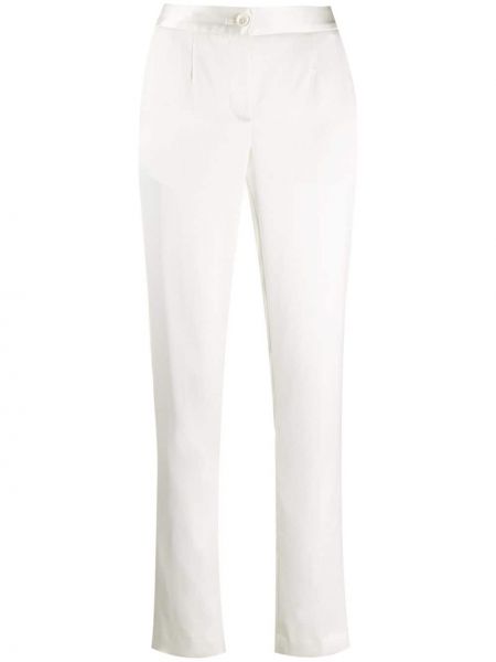 Pantalones slim fit Talbot Runhof blanco