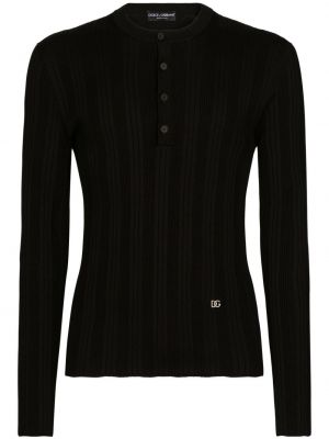Zīda džemperis Dolce & Gabbana melns