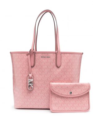 Jacquard shopper torbica Michael Michael Kors ružičasta